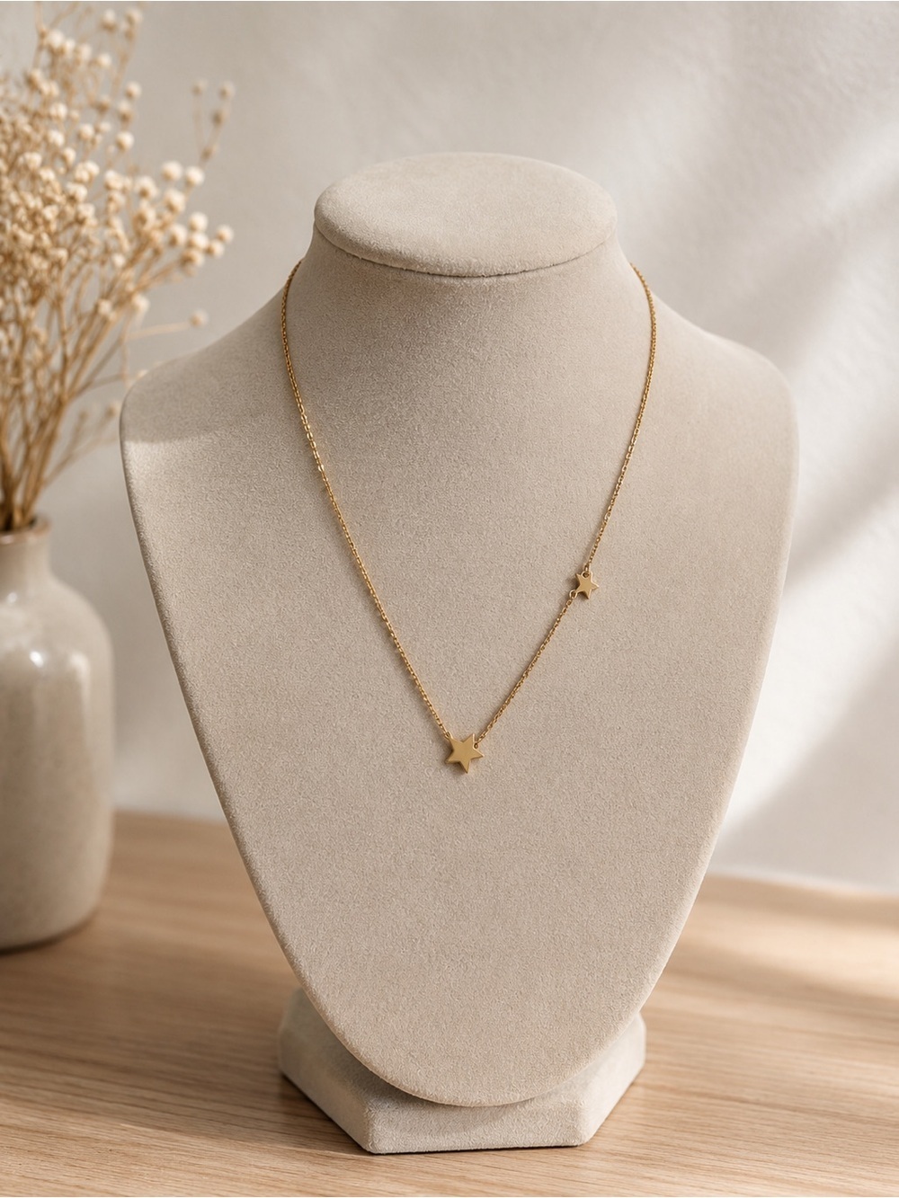 Gold Star Necklace Stainless Steel Minimal Dainty Pendant Jewelry Gift for Women